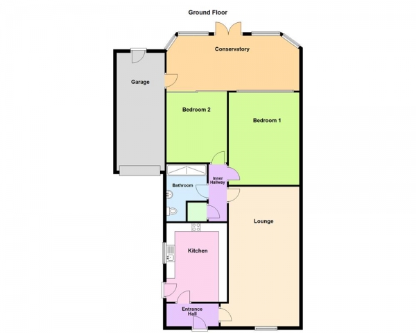 Floor Plan Image for 2 Bedroom Detached Bungalow for Sale in Chase Vale, Burntwood, WS7 3GD