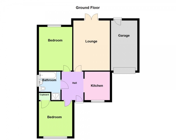 Floor Plan Image for 2 Bedroom Detached Bungalow for Sale in Galway Road, Burntwood, WS7 2DT