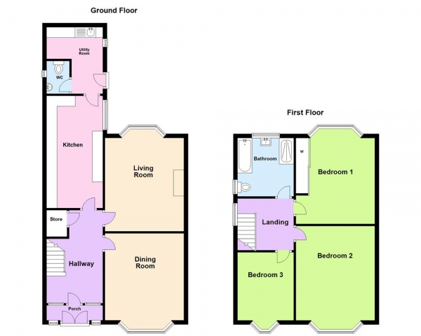 Floor Plan Image for 3 Bedroom Detached House for Sale in Pool Road, Burntwood, WS7 3QW