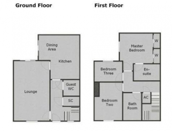 Floor Plan Image for 3 Bedroom Terraced House for Sale in Lakeland Court, Hednesford, WS12 1TH