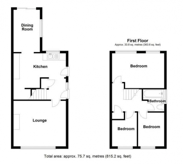 Floor Plan Image for 3 Bedroom Semi-Detached House for Sale in Emmanuel Road, Burntwood, WS7 9AD