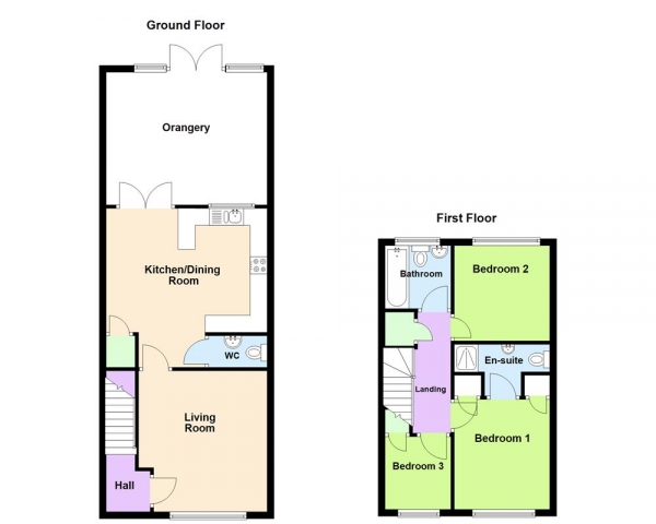 Floor Plan Image for 3 Bedroom Semi-Detached House for Sale in Newbury Road, Norton Canes, WS11 9FB