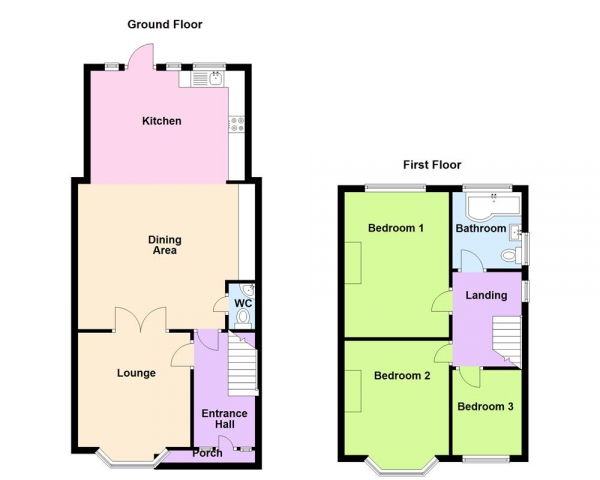 Floor Plan Image for 3 Bedroom Semi-Detached House for Sale in Holly Lane, Erdington, Birmingham