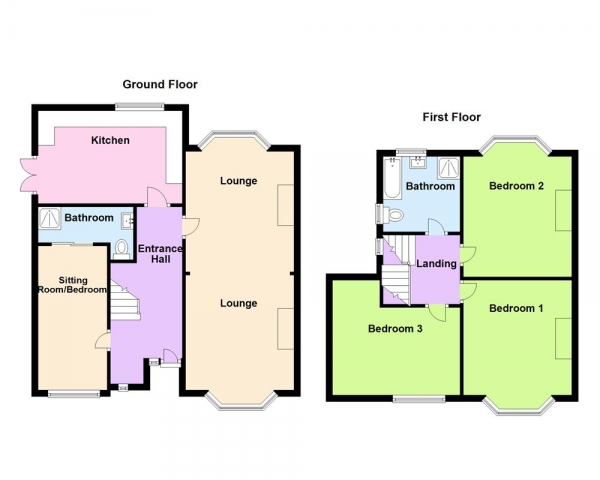 Floor Plan Image for 4 Bedroom Semi-Detached House for Sale in Chestnut Drive, Erdington, Birmingham, B24 0DR