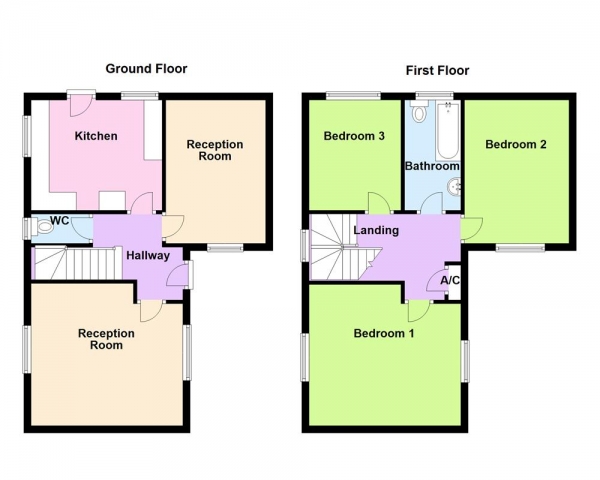 Floor Plan for 3 Bedroom Terraced House for Sale in Montague Road, Erdington, Birmingham B24 8EG, Erdington, B24, 8EG -  &pound169,950