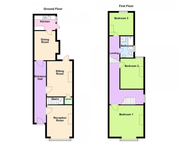 Floor Plan Image for 3 Bedroom End of Terrace House for Sale in Kings Road, Erdington, Birmingham, B23 7JS