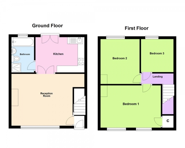 Floor Plan Image for 3 Bedroom End of Terrace House for Sale in Dunslade Road, Erdington, Birmingham, B23 5LR