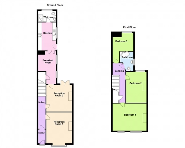 Floor Plan Image for 3 Bedroom Semi-Detached House for Sale in Court Lane, Erdington, Birmingham, Birmingham, B23 6NP