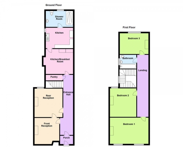 Floor Plan Image for 3 Bedroom Terraced House for Sale in Bracebridge Road, Erdington, Birmingham, B24 8JQ