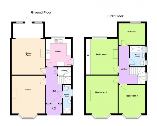 Floor Plan Image for 4 Bedroom Semi-Detached House for Sale in Grange Road, Erdington, Birmingham, B24 0DE