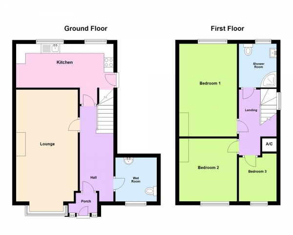 Floor Plan Image for 3 Bedroom Semi-Detached House for Sale in Short Heath Road, Erdington, Birmingham, B23 6LE