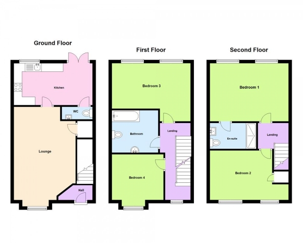 Floor Plan Image for 4 Bedroom Town House for Sale in Hospital Street, Erdington, Birmingham, B23 6GA