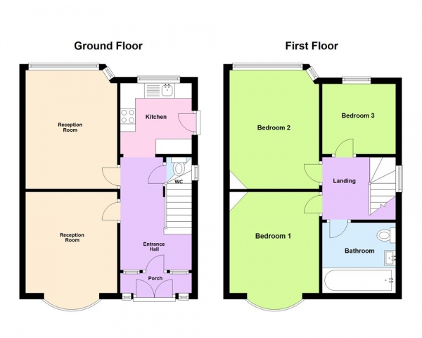Floor Plan Image for 3 Bedroom Semi-Detached House for Sale in Hollydale Road, Erdington, Birmingham, B24 9LP