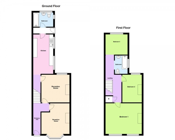 Floor Plan Image for 3 Bedroom Terraced House for Sale in Minstead Road,Erdington, Birmingham, B24 8PS