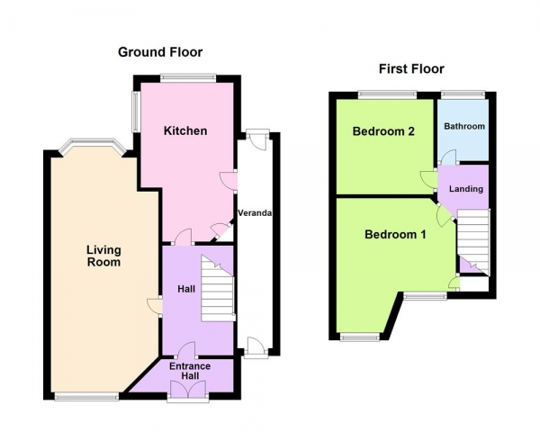 Floor Plan Image for 2 Bedroom Semi-Detached House for Sale in Glendon Road, Erdington, Birmingham, B23 5HG
