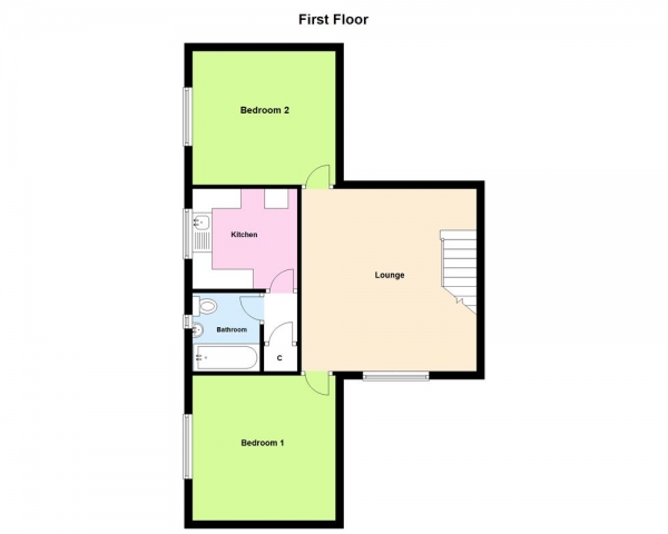 Floor Plan Image for 2 Bedroom Maisonette for Sale in The Briars, Erdington, Birmingham, B23 5JW