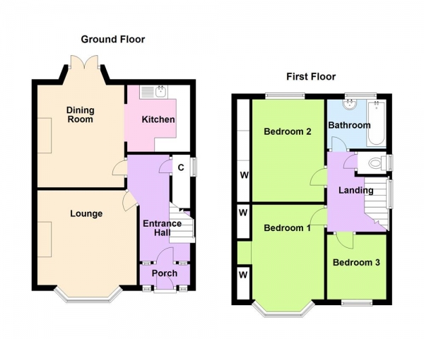 Floor Plan for 3 Bedroom Semi-Detached House for Sale in Ayre Road, Erdington, Birmingham, B24 9DU, Erdington, B24, 9DU - OIRO &pound300,000