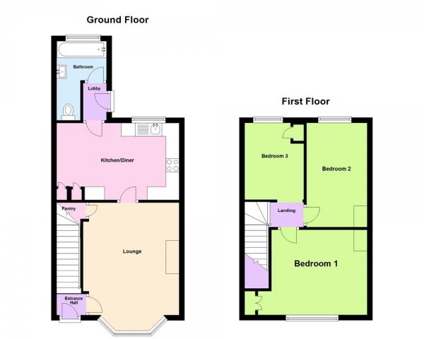 Floor Plan Image for 3 Bedroom Terraced House for Sale in Barnet Road, Erdington, Birmingham, B23 6JJ