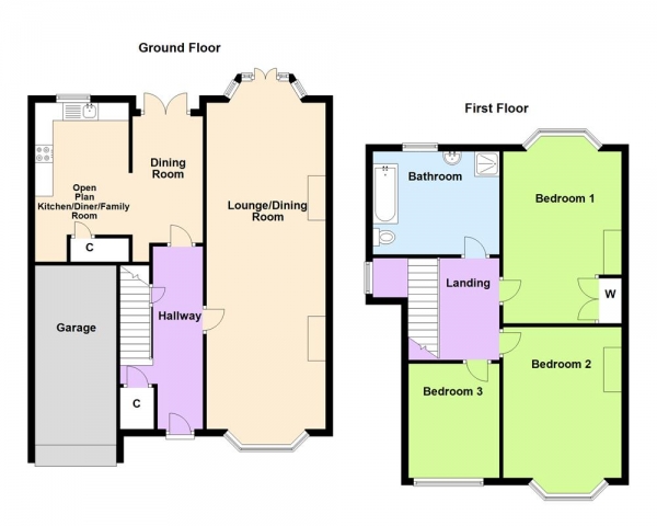 Floor Plan Image for 3 Bedroom Detached House for Sale in Greenside Road, Erdington, Birmingham, B24 0DJ