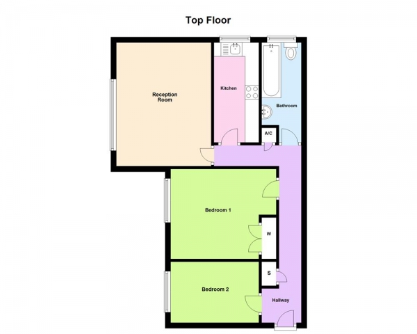 Floor Plan Image for 2 Bedroom Apartment for Sale in Parkfield House, Gravelly Hill, Birmingham B23 7NR