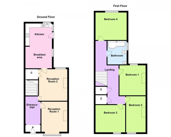 Floor Plan Image for 4 Bedroom Terraced House for Sale in Edwards Road, Erdington, Birmingham, B24 9EW