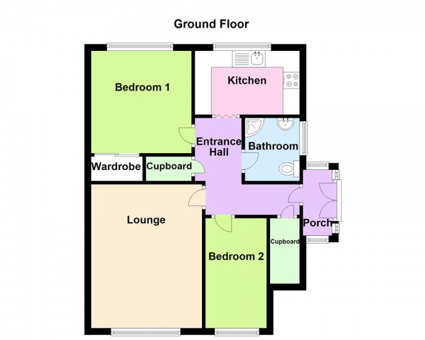 Floor Plan Image for 2 Bedroom Maisonette for Sale in Ivyfield Road, Erdington, Birmingham, B23 7HR