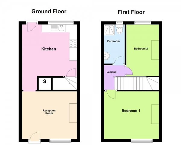 Floor Plan Image for 2 Bedroom Terraced House for Sale in Gravelly Lane, Birmingham B23 6UH