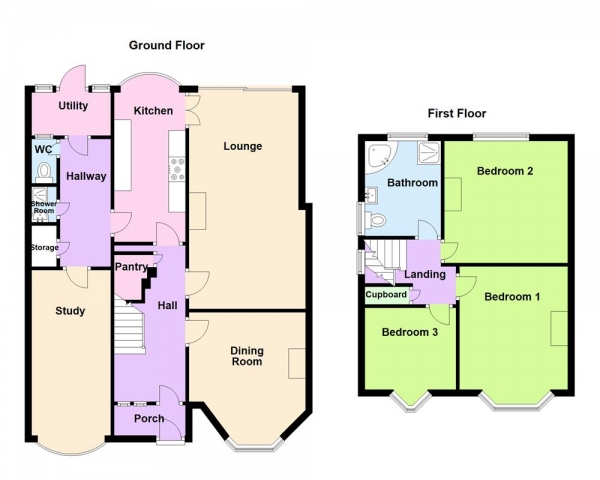 Floor Plan Image for 3 Bedroom Semi-Detached House for Sale in Grange Road, Erdington, Birmingham, B24 0ES