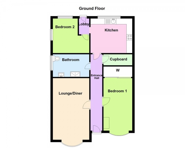 Floor Plan Image for 2 Bedroom Bungalow for Sale in Deakin Road, Erdington, Birmingham, B24 9AH