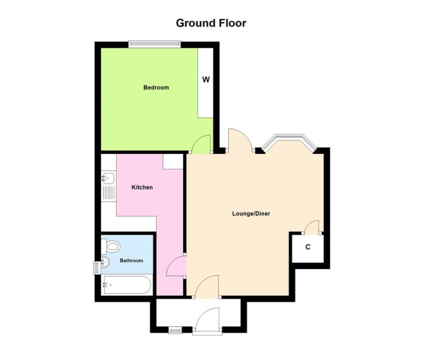 Floor Plan Image for 1 Bedroom Maisonette for Sale in The Briars, Erdington, Birmingham, B23 5JW