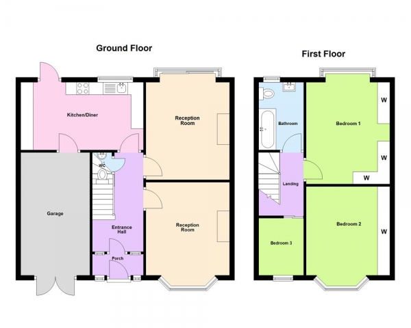 Floor Plan Image for 3 Bedroom Semi-Detached House for Sale in Hidson Road, Erdington, Birmingham, B23 7DY