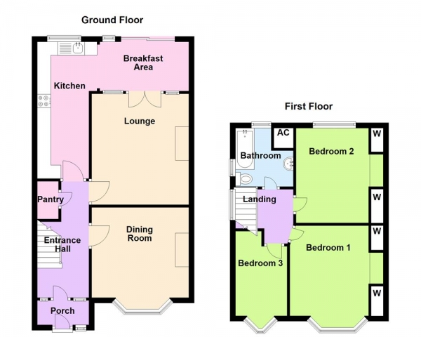 Floor Plan for 3 Bedroom Semi-Detached House for Sale in Kingsbury Road, Erdington, Birmingham, B24 8RD, Erdington, B24, 8RD - OIRO &pound325,000