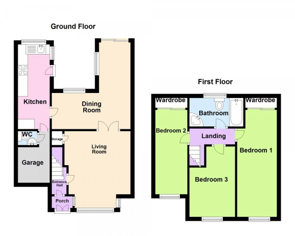 Floor Plan Image for 3 Bedroom Detached House for Sale in North Park Road, Erdington, Birmingham, B23 7YU