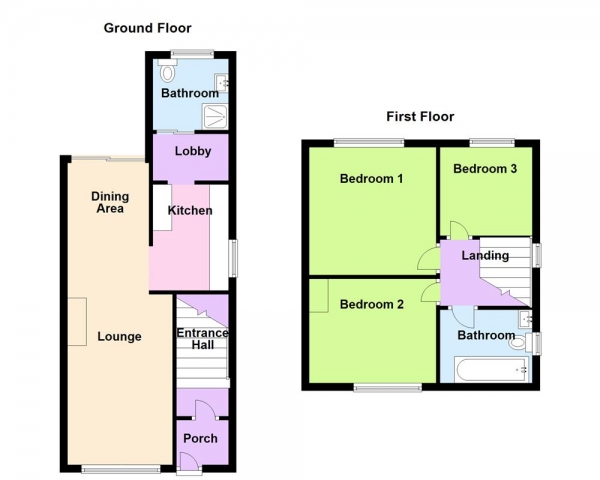 Floor Plan Image for 3 Bedroom Semi-Detached House for Sale in Chipstead Road, Erdington, Birmingham, B23 5HD