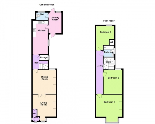 Floor Plan Image for 3 Bedroom Semi-Detached House for Sale in Marsh Lane, Erdington, Birmingham, B23 6HT