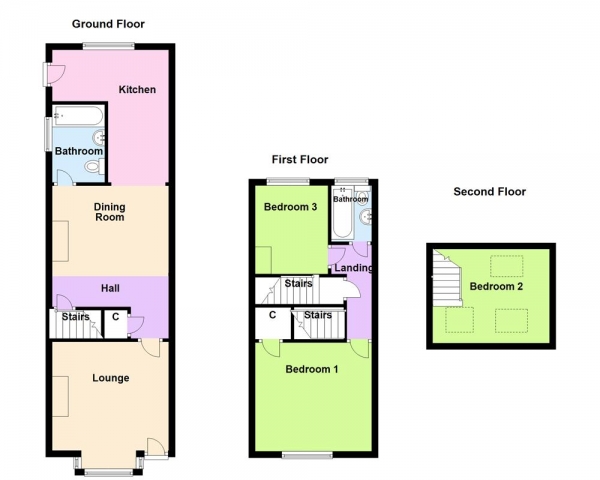 Floor Plan Image for 3 Bedroom End of Terrace House for Sale in Johnson Road, Erdington, Birmingham, B23 6PX