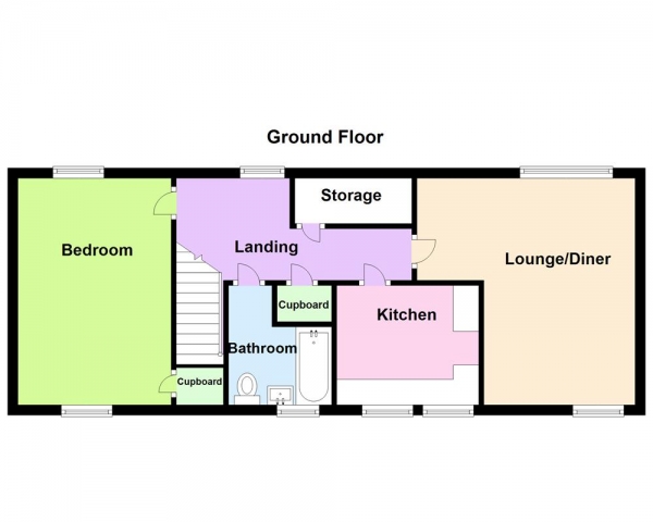 Floor Plan for 1 Bedroom Maisonette for Sale in Chattaway Street, Nechells, Birmingham, B7 5LN, Nechells, B7, 5LN - OIRO &pound105,000