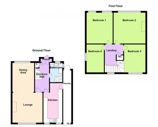 Floor Plan for 4 Bedroom Semi-Detached House for Sale in Witton Lodge Road, Erdington, Birmingham, B23 5LS, Erdington, B23, 5LS - OIRO &pound270,000