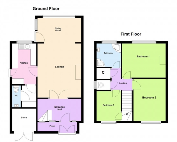 Floor Plan Image for 3 Bedroom Semi-Detached House for Sale in Birch Croft, Erdington, Birmingham, B24 0BP