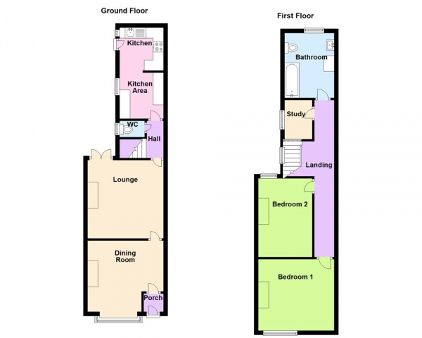 Floor Plan Image for 2 Bedroom Terraced House for Sale in Reservoir Road, Erdington, Birmingham, B23 6DD