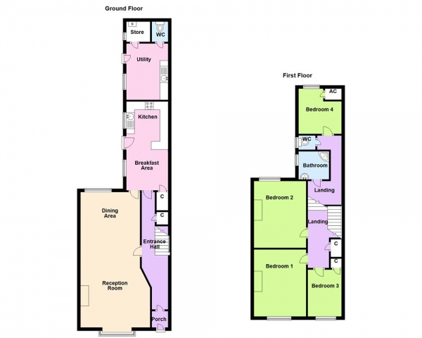 Floor Plan Image for 4 Bedroom Semi-Detached House for Sale in Church Road, Erdington, Birmingham, B24 9BD