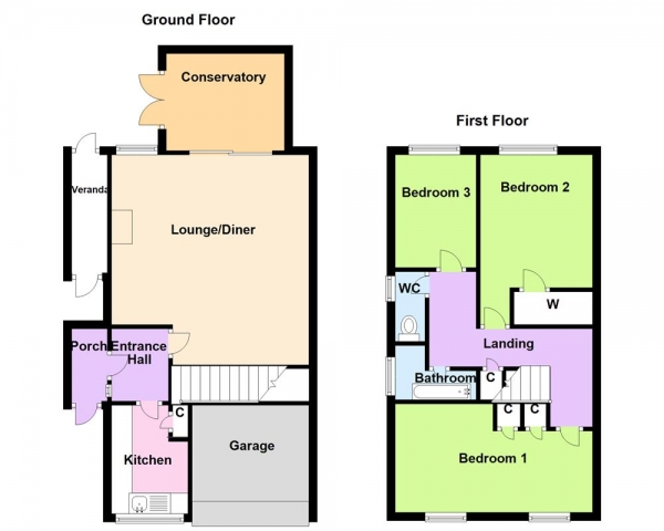 Floor Plan Image for 3 Bedroom Semi-Detached House for Sale in Orphanage Road, Erdington, Birmingham, B24 9JG