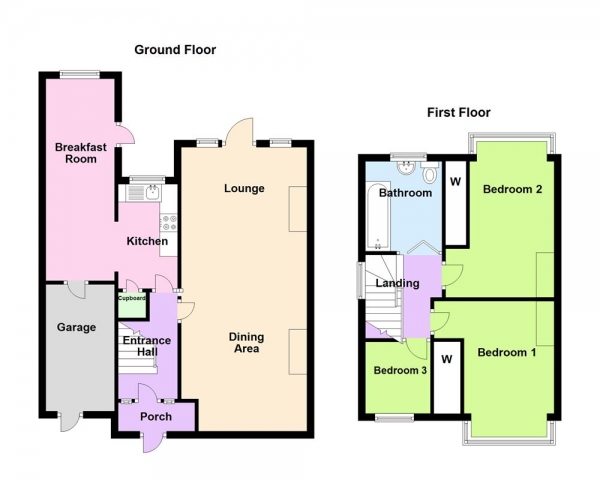 Floor Plan Image for 3 Bedroom Semi-Detached House for Sale in Springthorpe Road, Erdington, Birmingham, B24 0SN