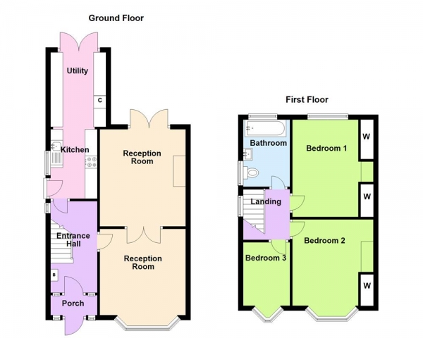 Floor Plan Image for 3 Bedroom Semi-Detached House for Sale in Bleak Hill Road, Erdington, Birmingham, B23 7EH