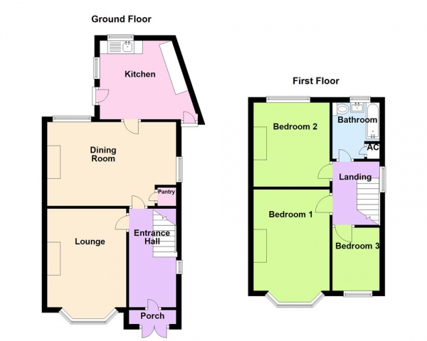 Floor Plan Image for 3 Bedroom Semi-Detached House for Sale in Tyburn Road, Erdington, Birmingham, B24 8EE