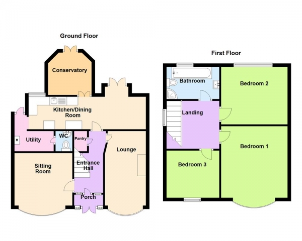 Floor Plan Image for 3 Bedroom Detached House for Sale in Allman Road, Erdington, Birmingham, B24 9DZ