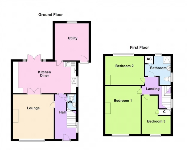 Floor Plan Image for 3 Bedroom Semi-Detached House for Sale in Witton Lodge Road, Erdington, Birmingham, B23 5LJ