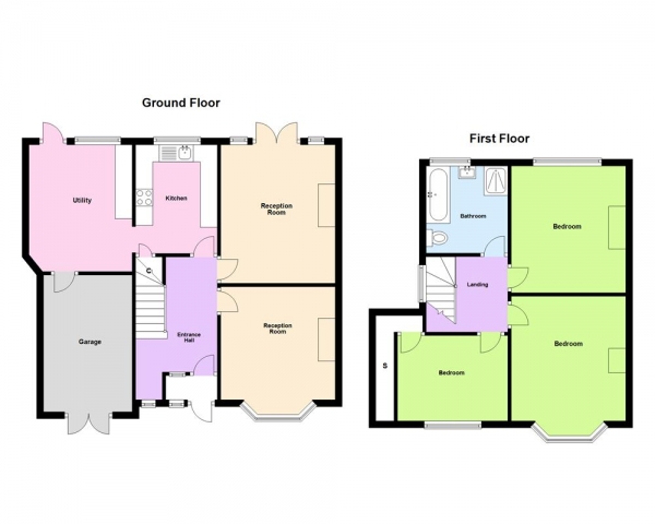 Floor Plan Image for 3 Bedroom Semi-Detached House for Sale in Chestnut Drive, Erdington, Birmingham, B24 0DN