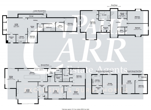 Floor Plan Image for 6 Bedroom Detached House for Sale in Stoneleigh Close, Four Oaks, B74 2QS