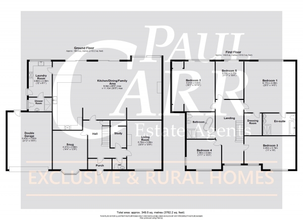 Floor Plan Image for 5 Bedroom Detached House for Sale in Longwood Road, Aldridge, Walsall, WS9 0TB